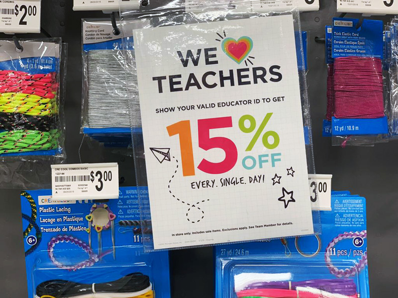 Back-to-school Teacher Sales
