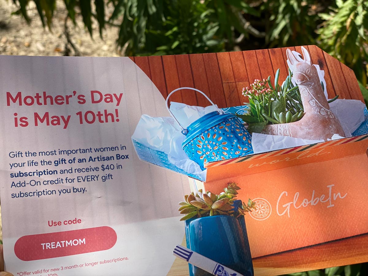 GlobeIn Mother’s Day coupon 