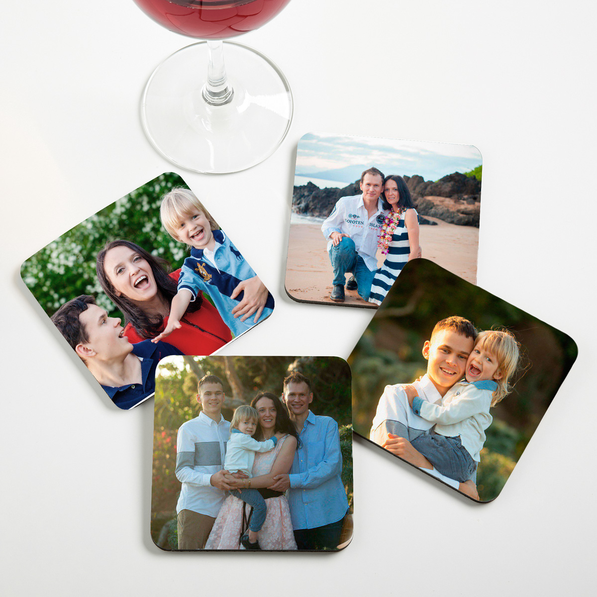 Personalized Photo Bar Coaster Set