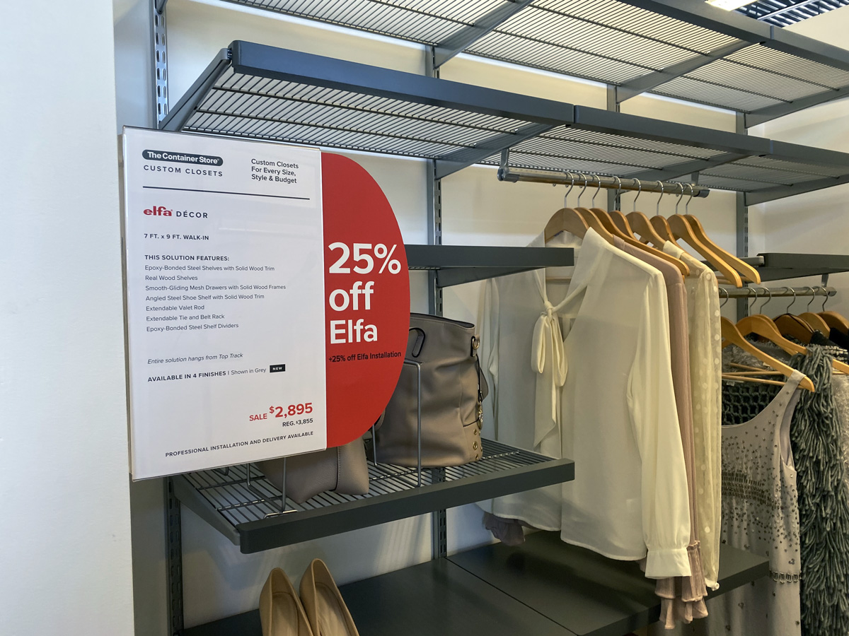 The Container Store Elfa Discount