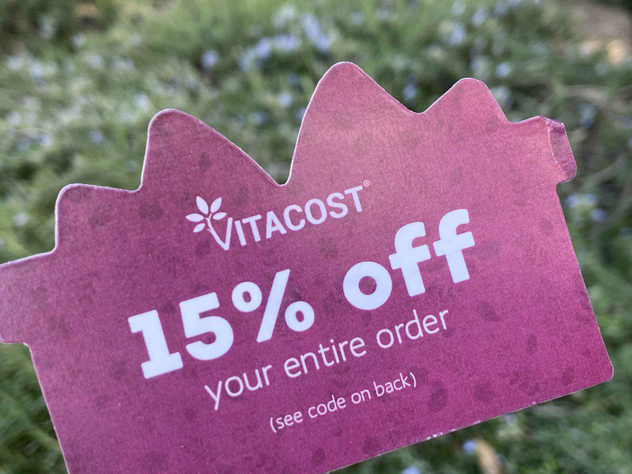 VitaCost 15% off Coupon