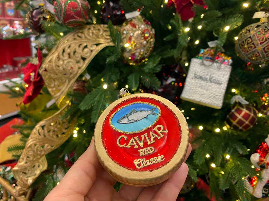 Caviar Christmas Ornament