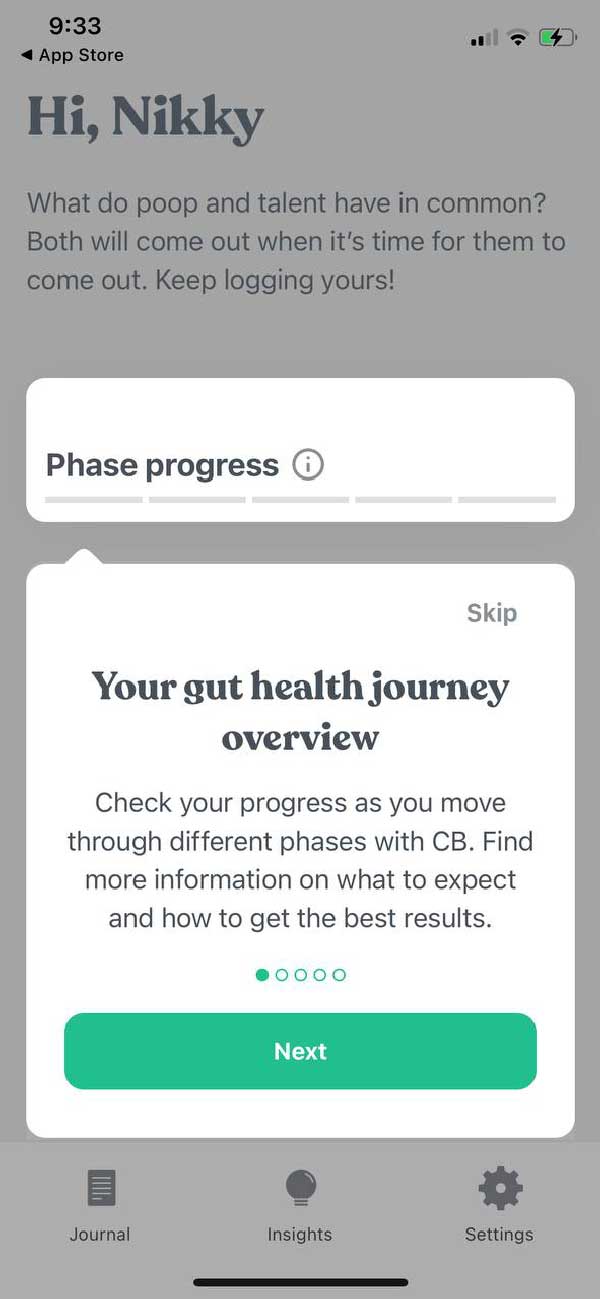 ColonBroom App Health Journey