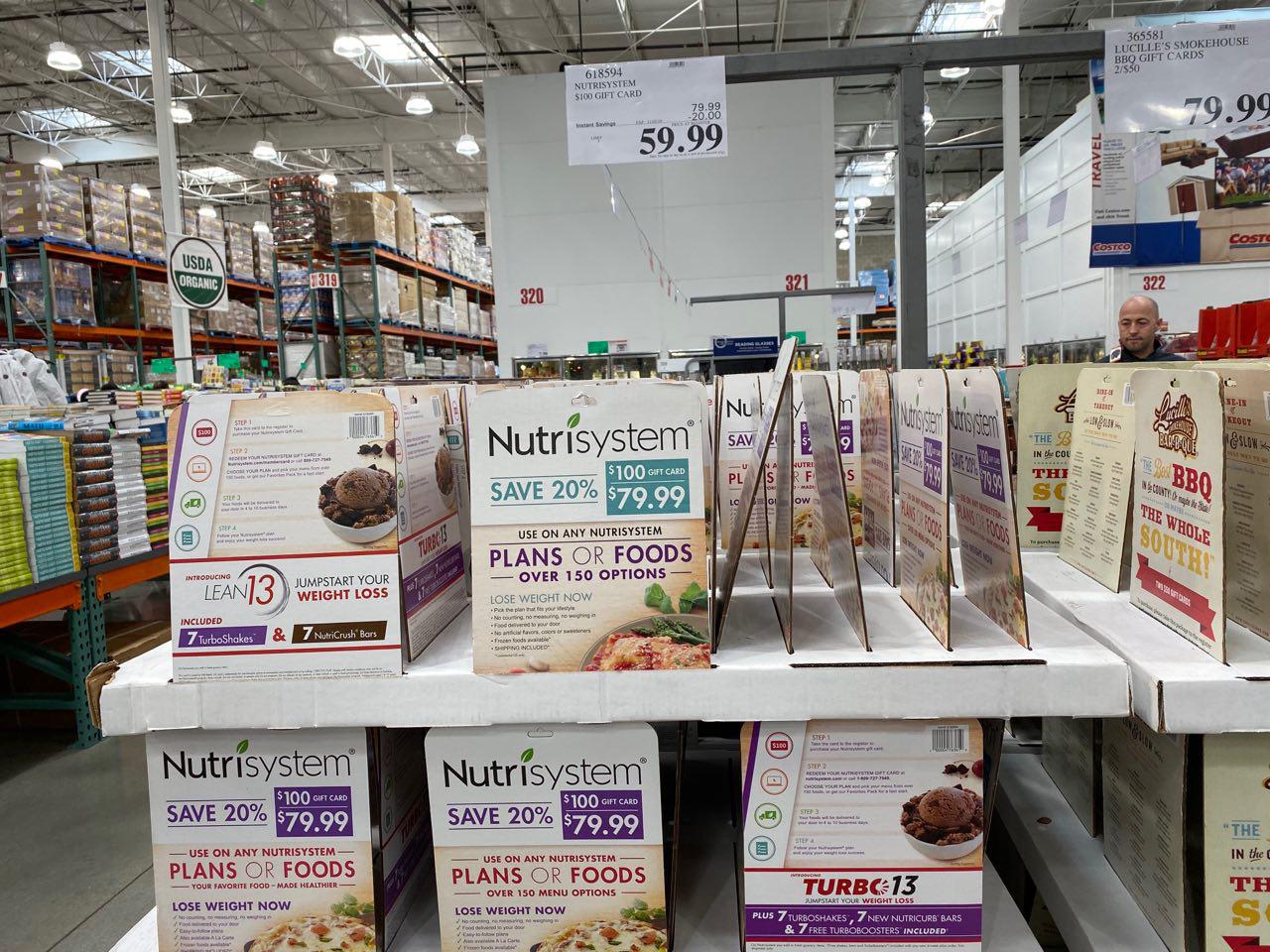 Costco Nutrisystem Meal Plan Gift Cards