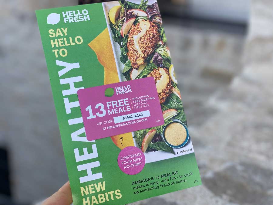 Coupon for Hello Fresh Meal Kit Service