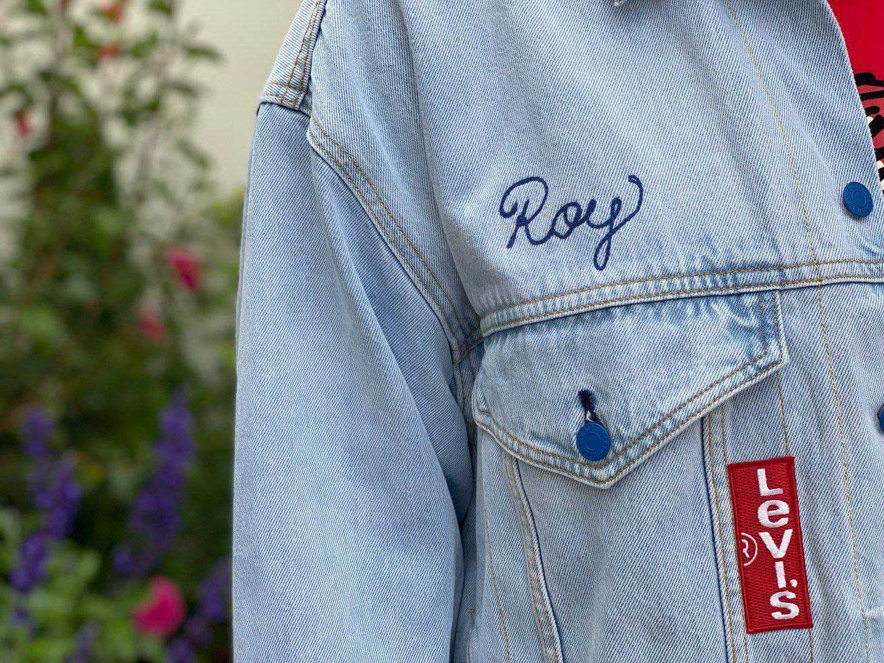 Denim Jacket with Roy Embroidery