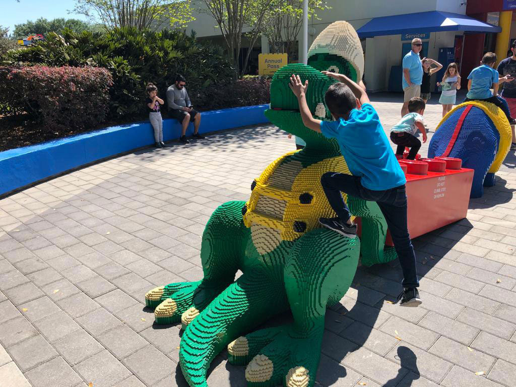 Dino Made Of Legos At LEGOLAND Florida