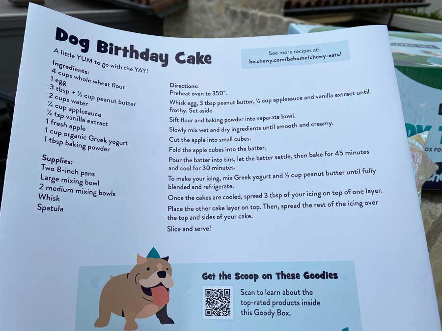 Dog Birthday Cake Recipe from Chewy