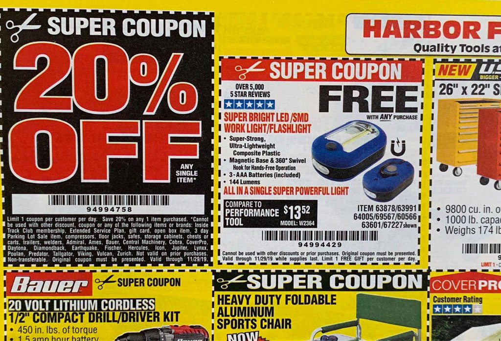 Harbor Freight 20off Coupon