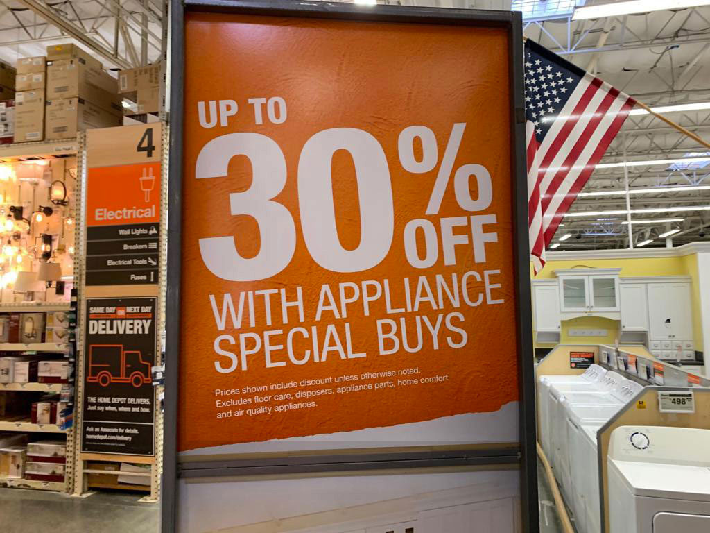 Home Depot 30% OFF Appliance Coupon