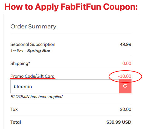 How to Apply FabFitFun Coupon
