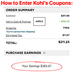 How to Enter Kohl’s Coupons