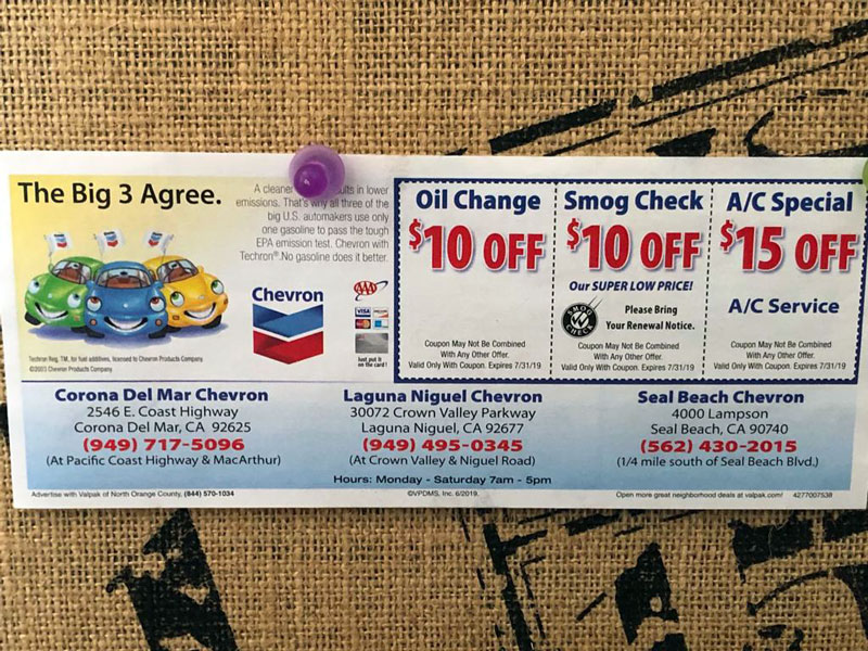 Instant Oil Change Coupon