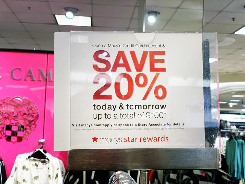 Macy's 20% off promotion