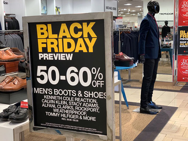 Macys mens boots and shoes black friday promotion