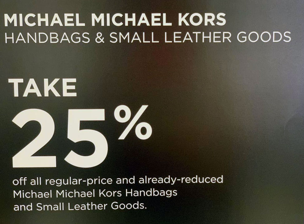 Michael Kors 25% OFF Discount