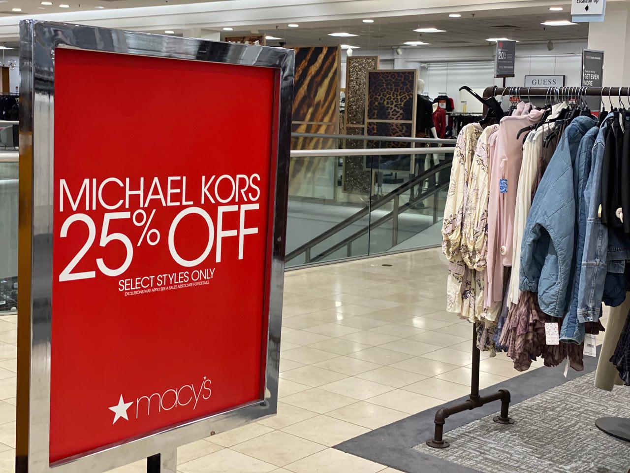 You can also buy shoes, bags and clothing from Michael Kors at Macy’s