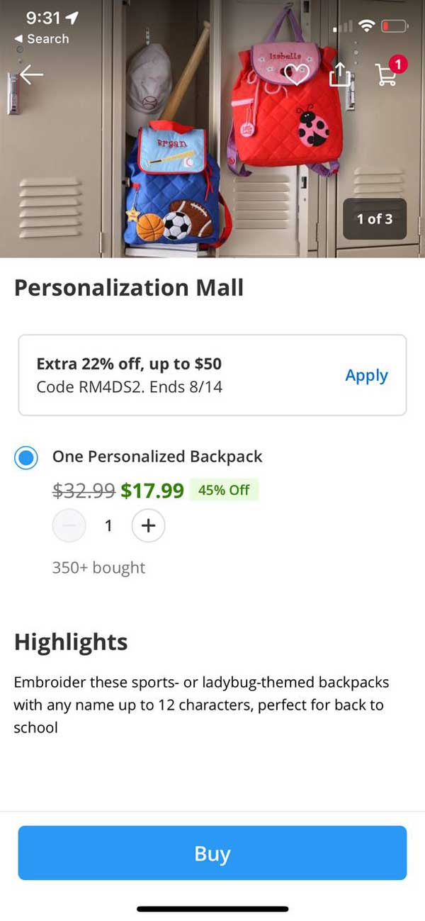 Personalization Mall Backpacks