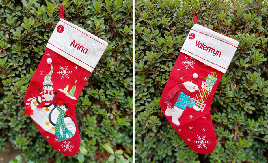 Personalized Christmas Stockings for Anna and Valentyn