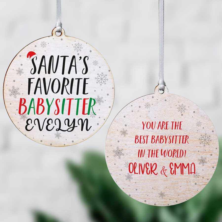 Personalized Christmas Ornaments for Babysitter