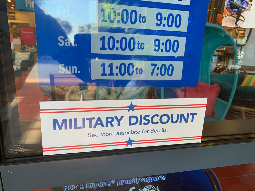 Pier 1 Military Discount