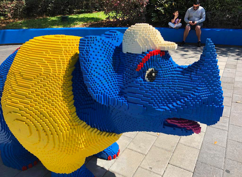 Rhino Made Of Legos At LEGOLAND Florida