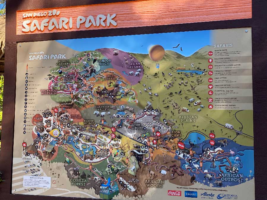 San Diego Safari Park Map