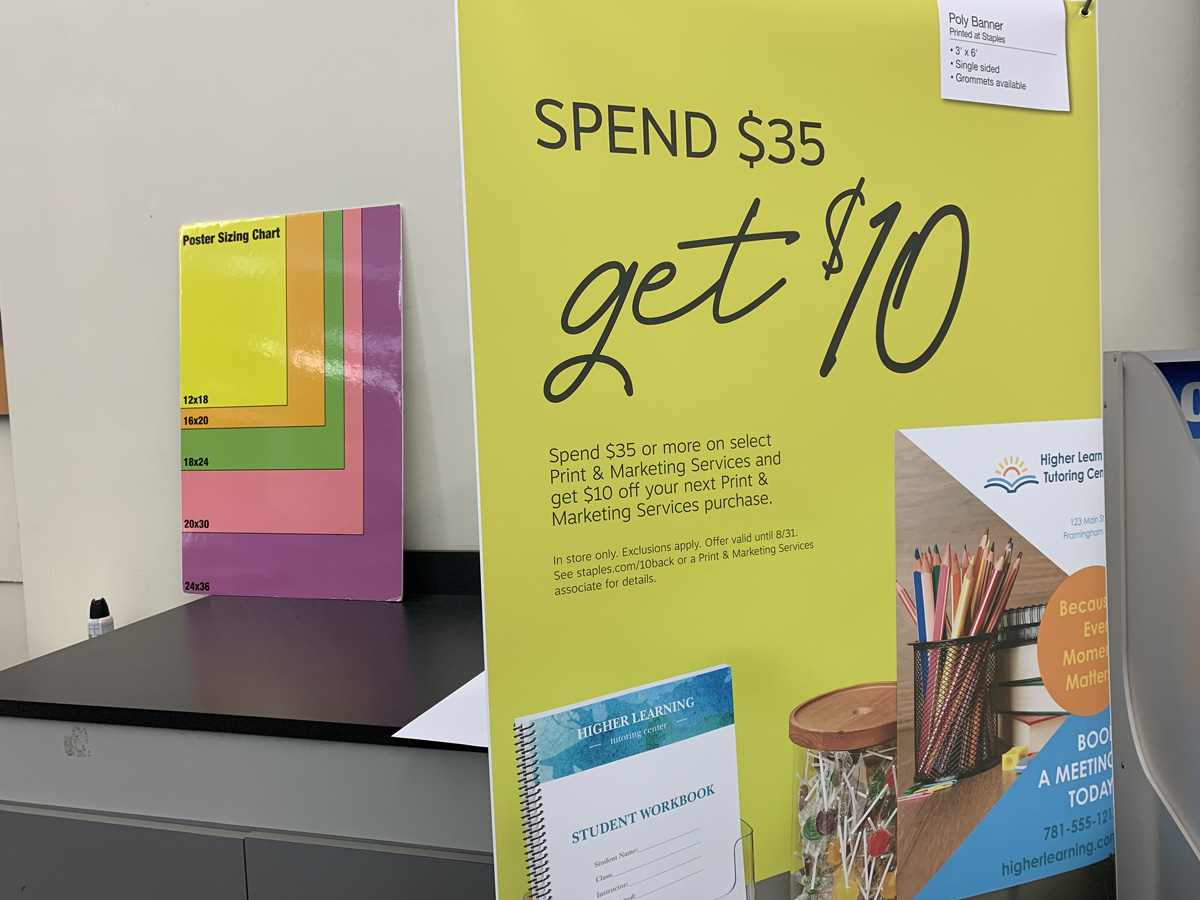 Staples $10 OFF Printing Services