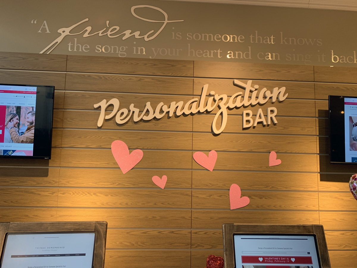 Things Remembered Personalization Bar