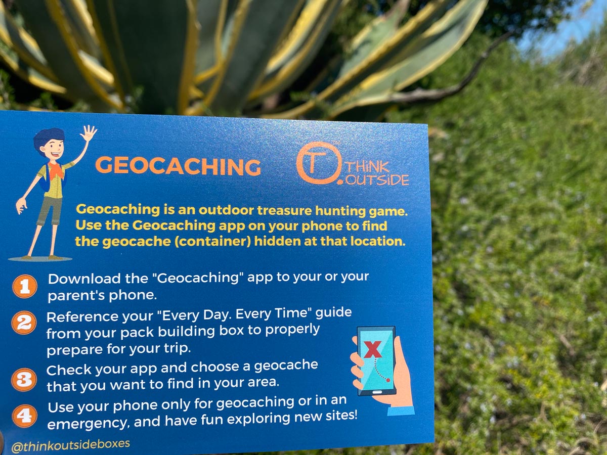 Think Outside Geocaching Card